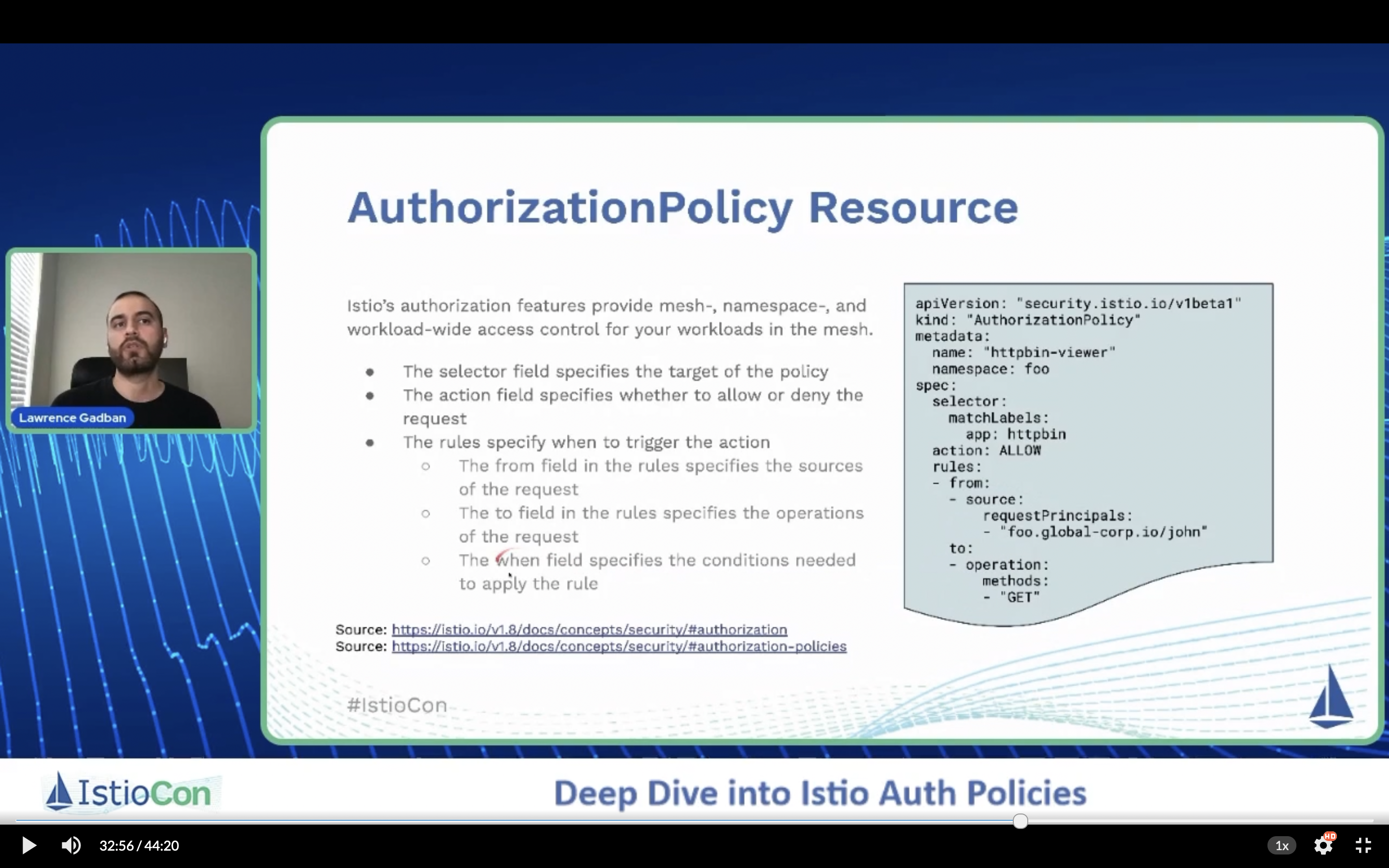 Deep dive into Istio Auth Policies